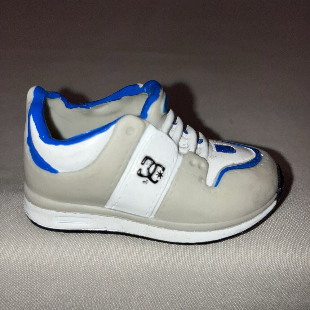 Collectible Miniature Mini DC Shoe Single Only Rare Good Shape Blue White Gray